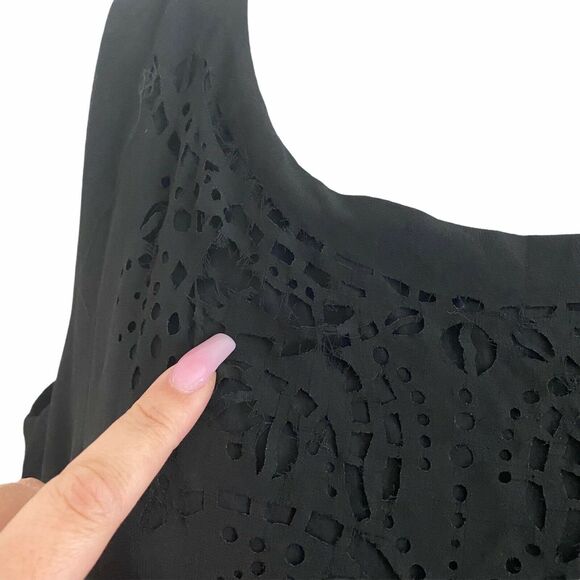 Sunday in Brooklyn Large Dress Sheath Sleeveless Black Lined Short Mini NWT FLAW - Picture 12 of 12